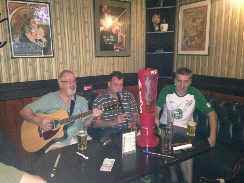 ‘The Foggy Few’ having a session in The Dubliner – Irish Pub, Bucharest